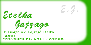 etelka gajzago business card