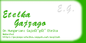 etelka gajzago business card